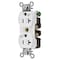Hubbell Wiring Device-Kellems Straight Blade Receptacle, 5-20R, 20 A, 125V AC, 2 Pole, 3 Wire, Flush Mount, Grounded 5362WWR - alternate 1